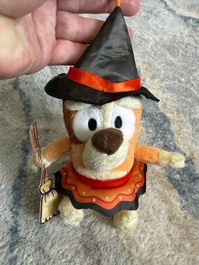 DanDee Bluey Chilli Heeler 8" Halloween Witch Plush Keychain